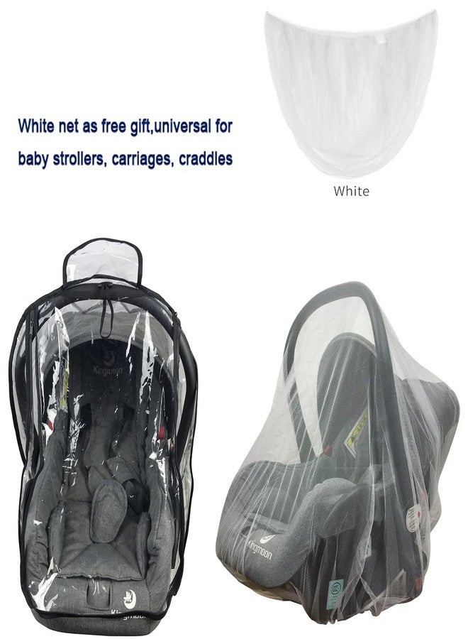 LLUFO Baby Car Seat Rain Cover Universal Weather Shield Waterproof,Easy Access Zipper,Side Ventilation,EVA Material,Newborn Infant Child Travel Accessories - Image 2