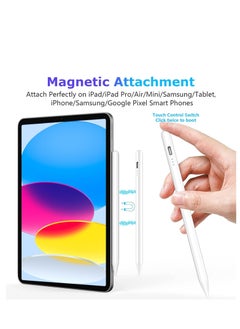 Generic Stylus Pen for Touch Screens, Universal iPad Pen with Fine Tip with Magnetic Suction Cup Compatible with - Samsung - Android - Tablets and Other Screens White  - Image 3