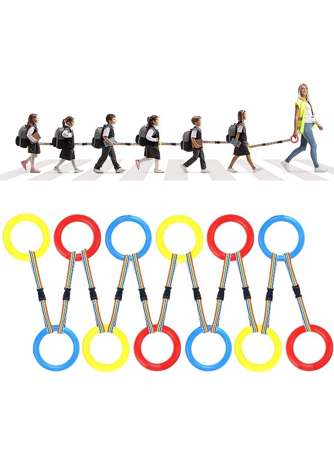 Pacify 12PCS Walking Rope for Preschool, Detachable Toddlers Walking Rope with Lock Handles Toddler Leash Wrist to Wrist for Kids School Kindergarten Outdoor Supplies - Image 1