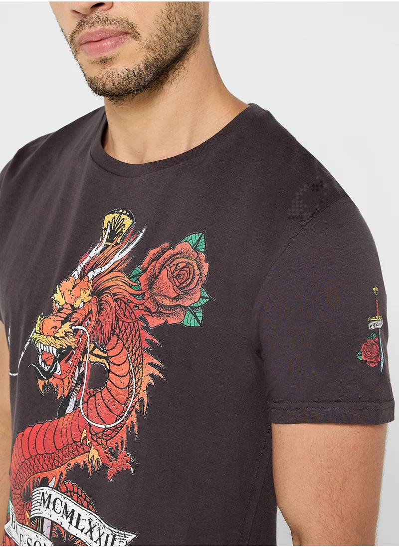 BRAVE SOUL Soft Touch Crew Neck T-Shirt