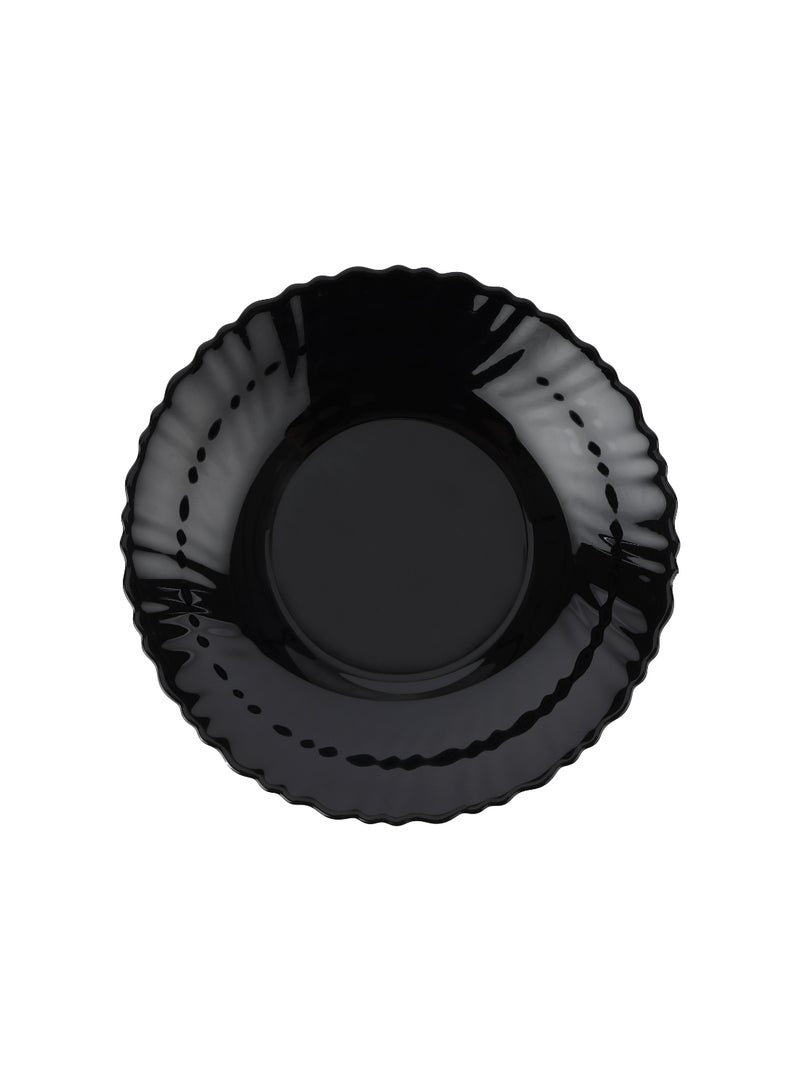 Royalford Opalware Soup Plate Black-Wave Series 8.5 Inch Black - Image 1