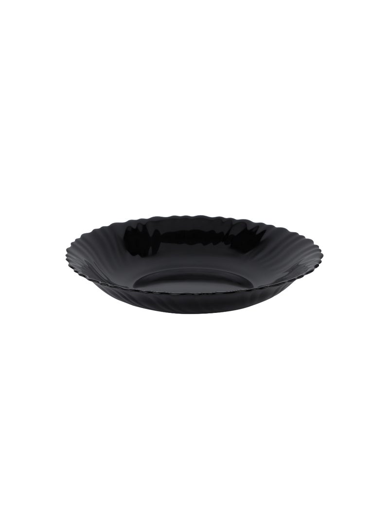 Royalford Opalware Soup Plate Black-Wave Series 8.5 Inch Black - Image 2