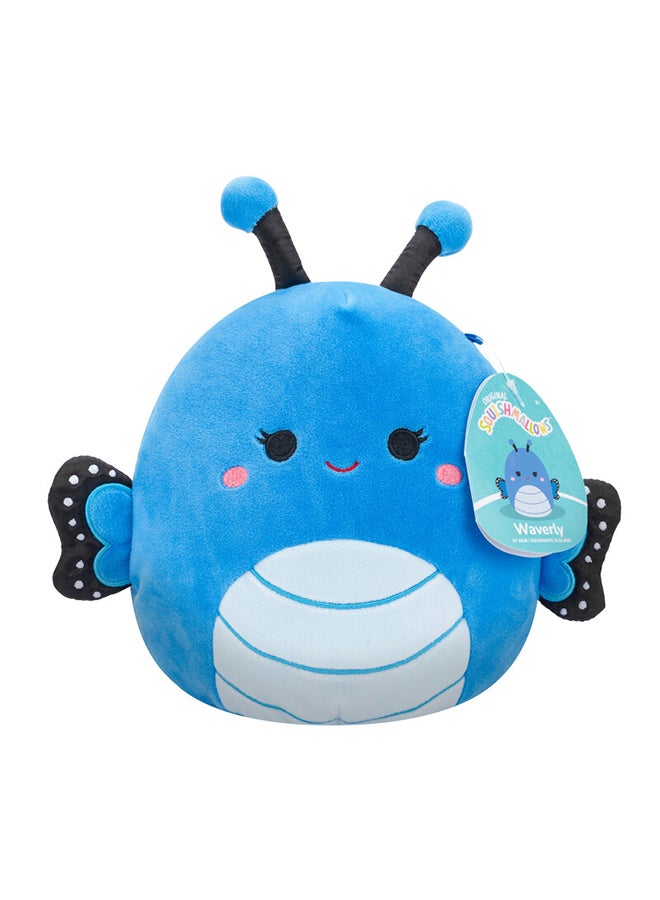 Squishmallows فراشة ويفرلي الزرقاء الصغيرة بارتفاع 7.5 بوصة بأجنحة زرقاء داكنة لعبة بلاستكية مرخصة رسمياً من كيلي توي هدية ملونة وناعمة للأطفال والفتيات والفتيان قابلة للغسل وطرية لعبة بلون متعدد لجميع الأعمار - Image 1