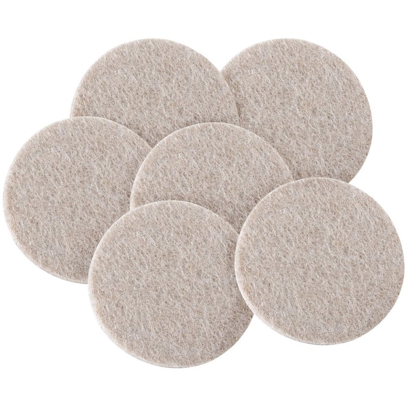 SOFTTOUCH 4713295N Heavy Duty 2 Inch Felt Furniture Pads to Protect Hardwood Floors from Scratches Linen 6 Count