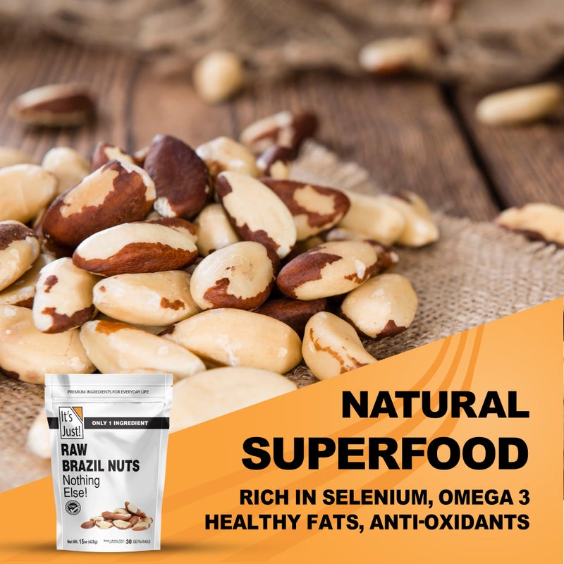It's Just! It's Just - Raw Brazil Nuts, 2lb, Unsalted, Non-GMO, Keto Friendly, Vegan, No PPO, Large, Premium, Freshly Packaged in USA (32 Ounce) - Image 4