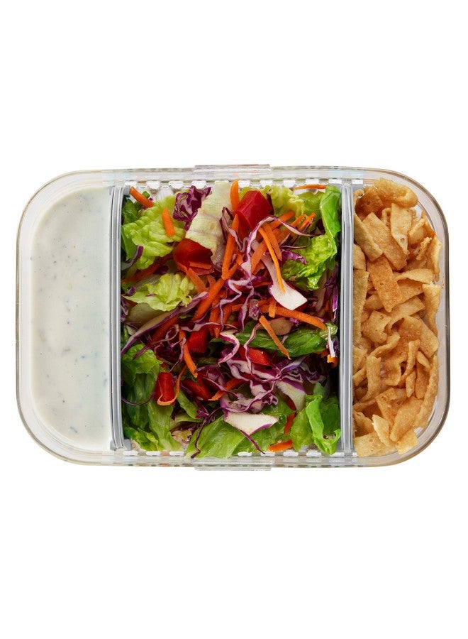 PackIt Mod Lunch Bento Food Storage Container, Steel Gray, Shatterproof Crystal Clear Base, with Leak-resistant Dividers and Lid, Microwavable, Dishwasher Safe, Perfect for Meal Prep - Image 4