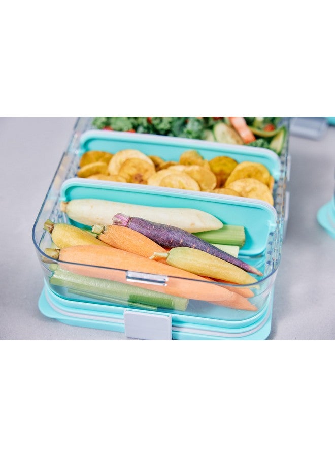 PackIt Mod Lunch Bento Food Storage Container, Steel Gray, Shatterproof Crystal Clear Base, with Leak-resistant Dividers and Lid, Microwavable, Dishwasher Safe, Perfect for Meal Prep - Image 5