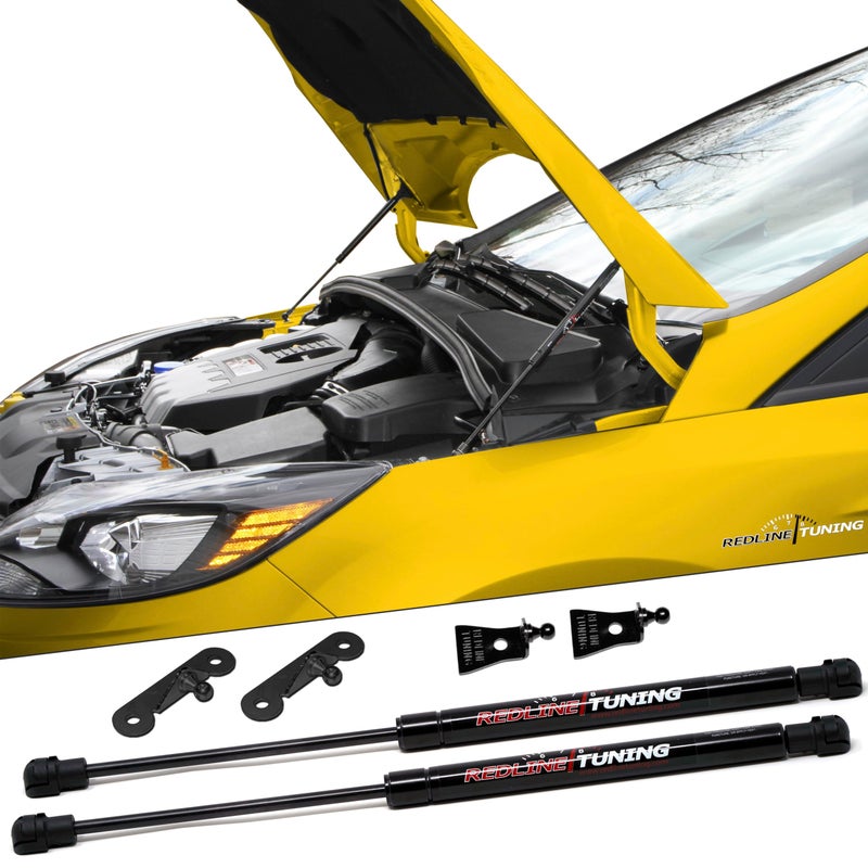 Redline Tuning 211102502 Hood QuickLIFT Plus Bolt in Struts Compatible with Ford Focus 20122018 All Black Components