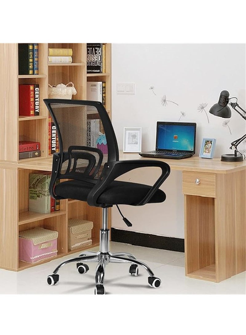 Generic Office Chair High Back Mesh Chair Ergonomic Design Home Office Computer Desk Chair with Adjustable Lumbar Support Executive Chair Black  - Image 3