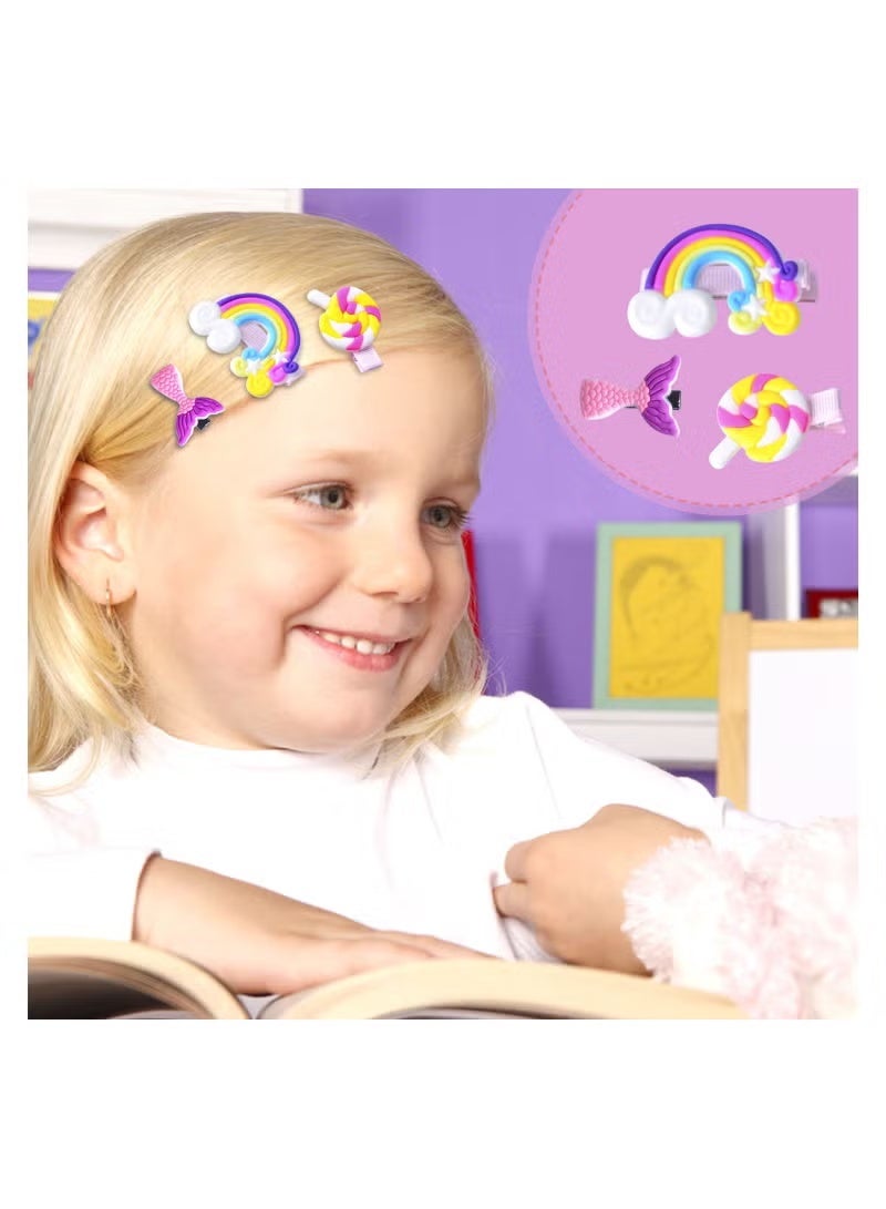 مشابك شعر الأطفال ، دبوس الشعر ، المشابك للفتيات ، اكسسوارات شعر الفتيات الصغار ، مقاطع شعر الأطفال للتصفيف ، زهرة قوس قزح حلوى الفواكه فراشة لطيف الشعر كليب للفتيات 42 قطعة - Image 5