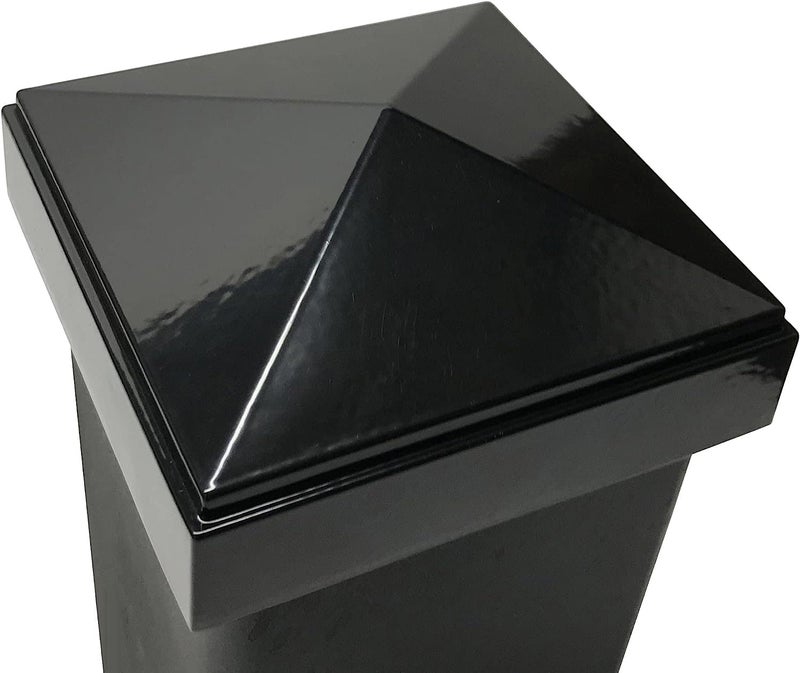 Decorex Hardware 3" x 3" Aluminium Pyramid Post Cap for Metal Posts - Pressure Fit - Black - DHPPC30 - Image 4