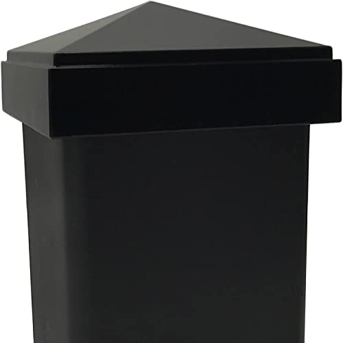 Decorex Hardware 3" x 3" Aluminium Pyramid Post Cap for Metal Posts - Pressure Fit - Black - DHPPC30 - Image 5