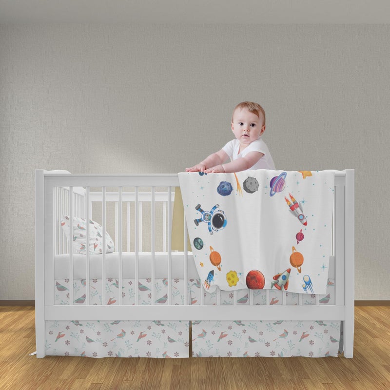 PAMBO Space Baby Stuff Rocket Baby Month Blanket for Newborn - Photo Taken Blanket with 2 Frame B35-1 - Image 5