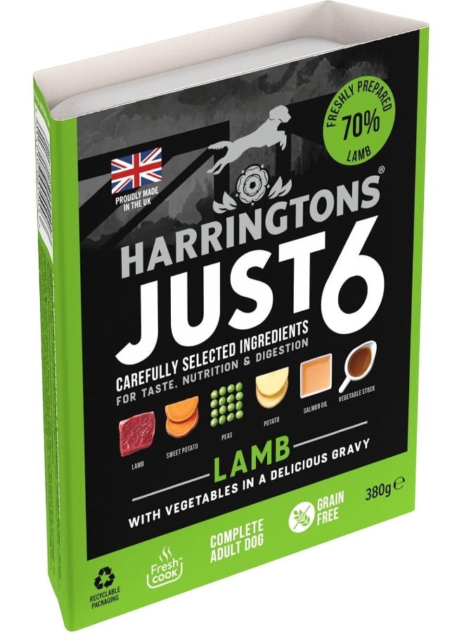Harringtons Just 6 Lamb Grain Free Wet Dog Food 380G - Image 2