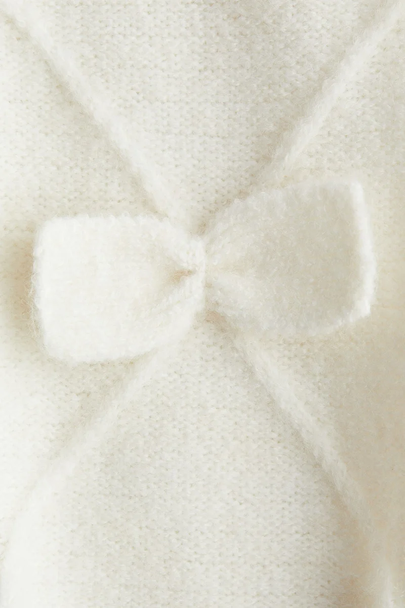 H&M Bow-detail knitted jumper