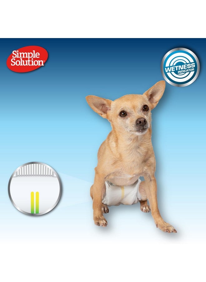 Simple Solution Simple Solution Disposable Dog Wraps, Male Dog Diapers, Puppy Potty Training, Incontinence and Travel Protection, Wraps for Small Dogs, 12-19 Inch Waist, 30 Count  - Image 4