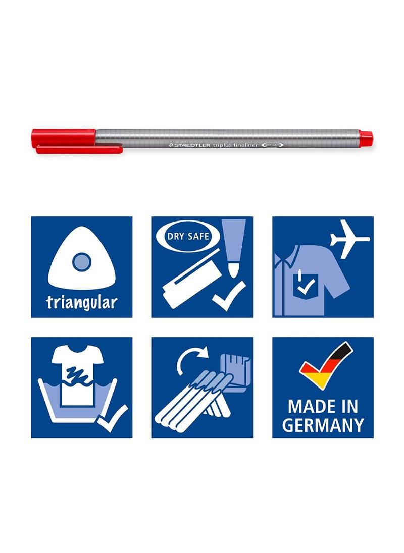 STAEDTLER 25-Piece Triplus Fineliner Superfine 0.3mm Tip Multicolour  - Image 4