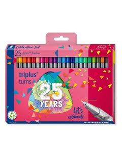 STAEDTLER 25-Piece Triplus Fineliner Superfine 0.3mm Tip Multicolour  - Image 1