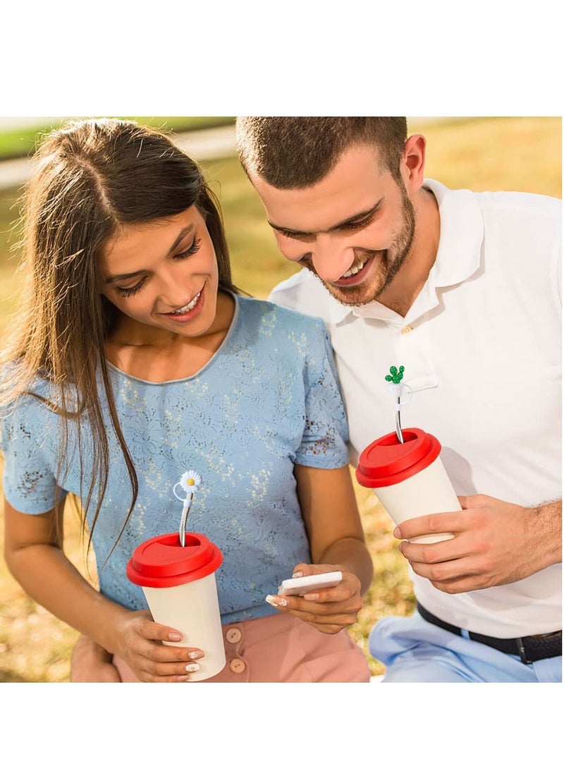 FASHION HOME Replacement Glass Straws With Cleaning Brush And Silicone Straw Cover Caps - Image 5