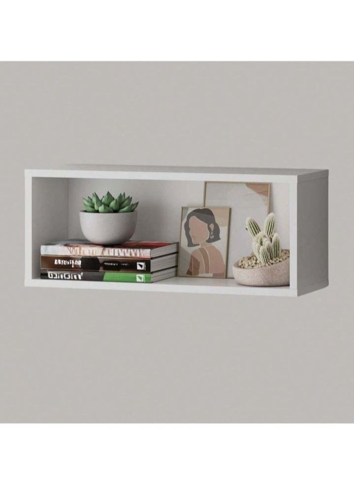 Generic - White wooden flying shelf - Image 1