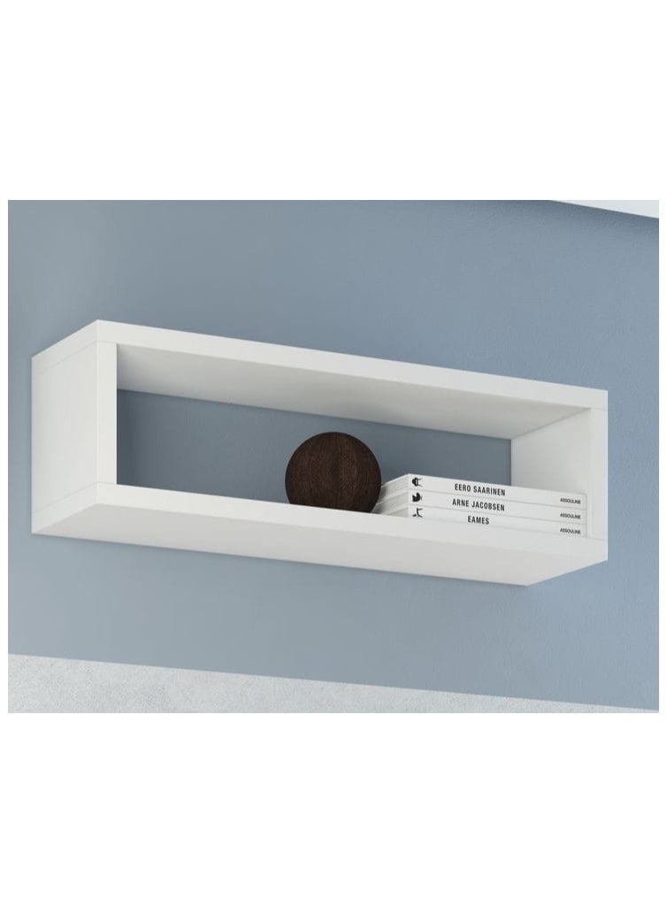 Generic - White wooden flying shelf - Image 1