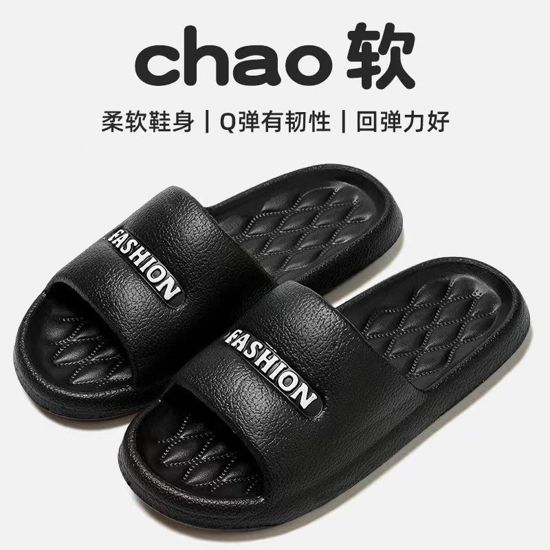 Slip Slippers Womens Summer New Style Outer Wear EVA Thick Bottom Lightweight Indoor Home Bathroom Bathing Sandals Men Gray - Image 2