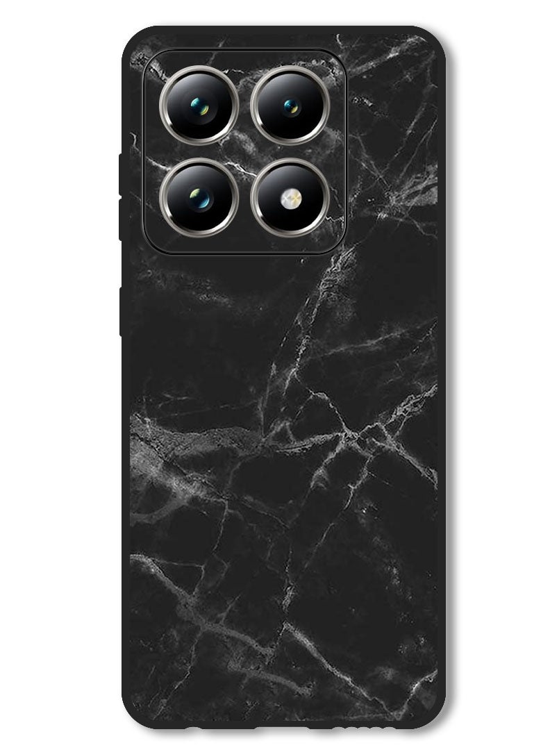 Theodor Case Compatible with Xiaomi 14T Pro Protection Shockproof Bumper Cover Black Marble - Image 1