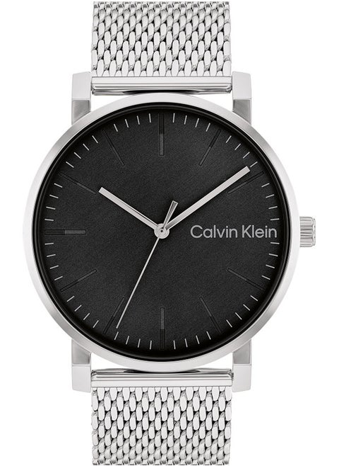 Men Analog Round Shape Stainless Steel Wrist Watch 25200260 43 mm