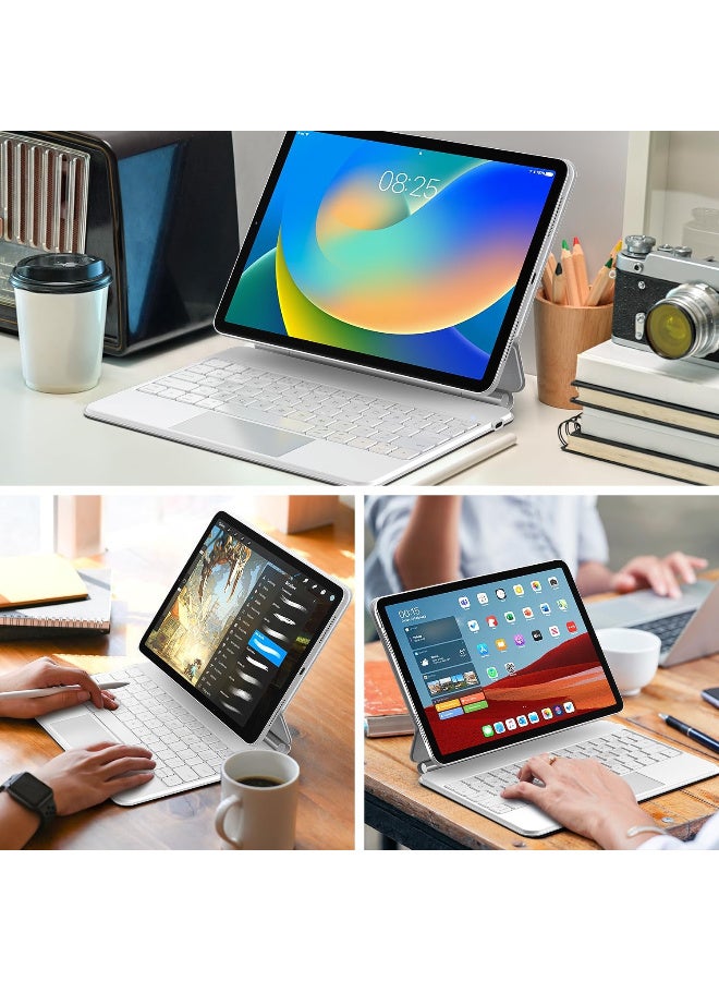 Arabic/English two-language Magic Style Keyboard with Multi-Touch Trackpad - Floating Cantilever Stand - Magnetic Case for iPad 10.9 Inch 10th / 11th Gen, Keyboard Case for iPad 10th Gen and 11th Gen (A16, 2025) . - Image 5