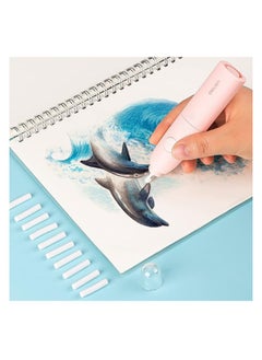 Deli Macaron Electric Eraser With 10 Refills  - Image 4
