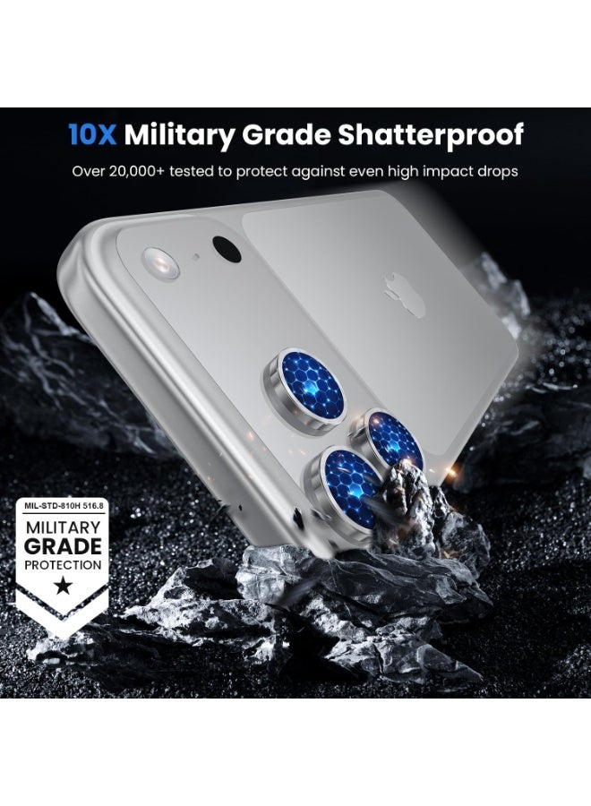 Camera Lens Protector for iPhone 17 Pro/iPhone 17 Pro Max , HD Tempered Metal Glass Camera Screen Protector Cover Film Accessories, White - Image 5