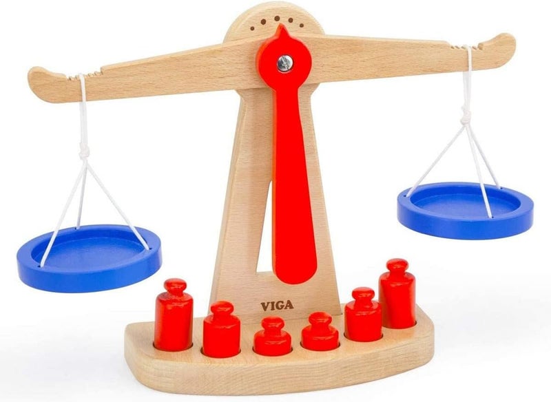 VIGA Classic Balance Scale Toy with Weights - Image 1