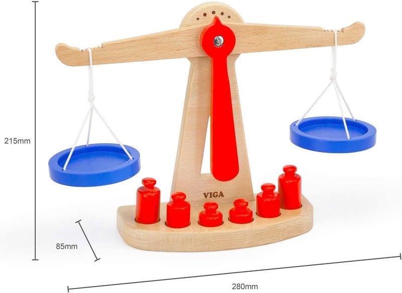 VIGA Classic Balance Scale Toy with Weights - Image 4