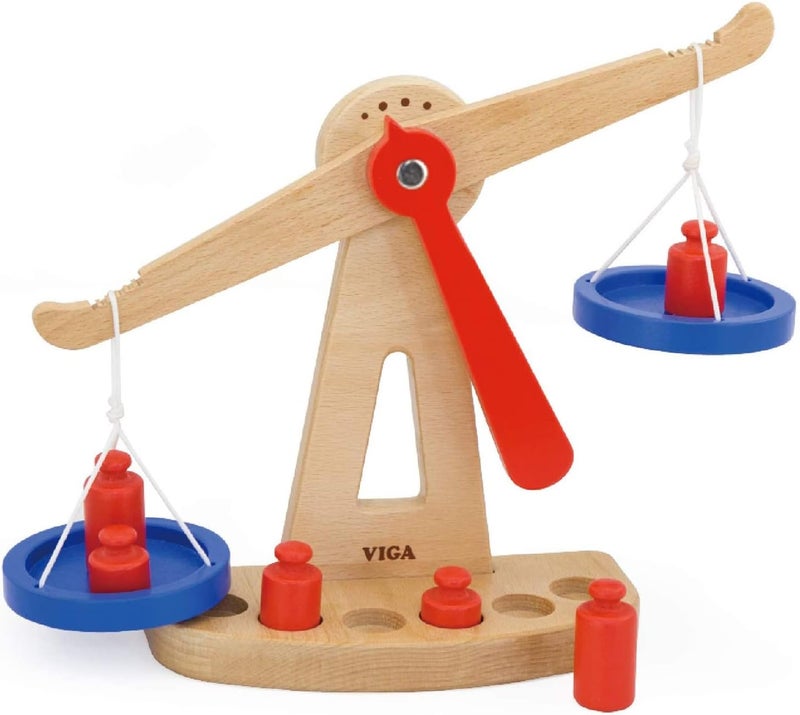 VIGA Classic Balance Scale Toy with Weights - Image 3