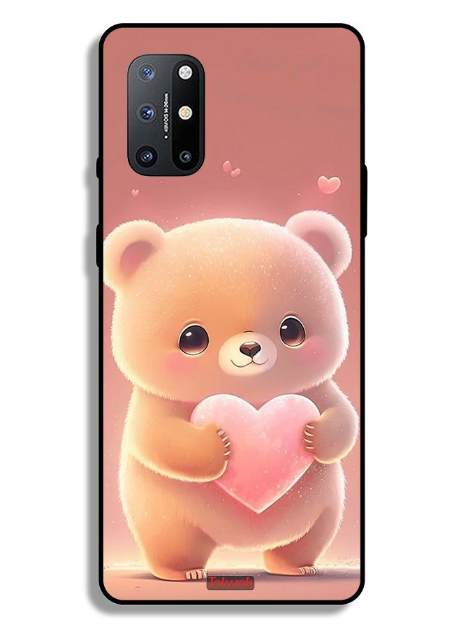 Tolwak OnePlus 8T Plus 5G Protective Case Cover Cute Little Panda Holding Heart - Image 2