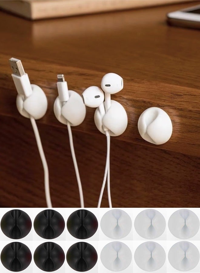 منظم الكابلات المطاطي - يمنع التشابك ويحافظ على كابلات الشحن وكابلات البيانات مرتبة (12 قطعة) - Image 1