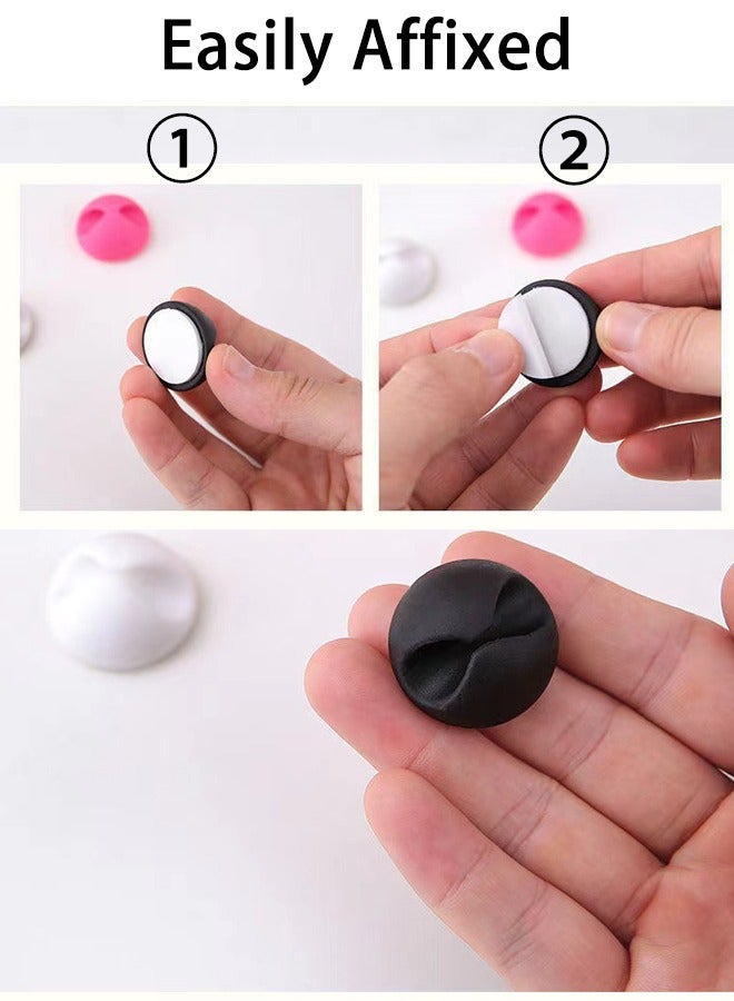 منظم الكابلات المطاطي - يمنع التشابك ويحافظ على كابلات الشحن وكابلات البيانات مرتبة (12 قطعة) - Image 4