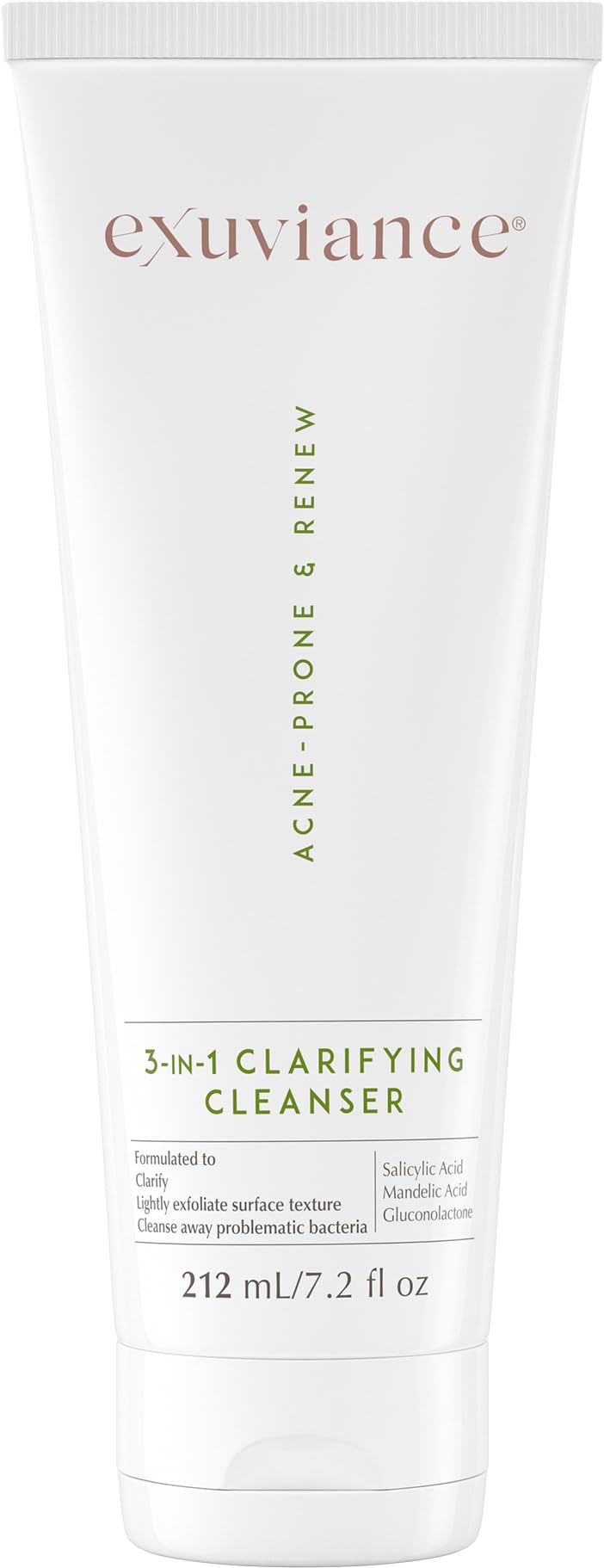 EXUVIANCE 3in1 Clarifying AntiAging Cleanser for AcneProne Skin with Salicylic Acid SoapFree Makeup Remover and Oil Control Face Wash Exfoliates Soothes  Improves Skin Texture 72 fl oz