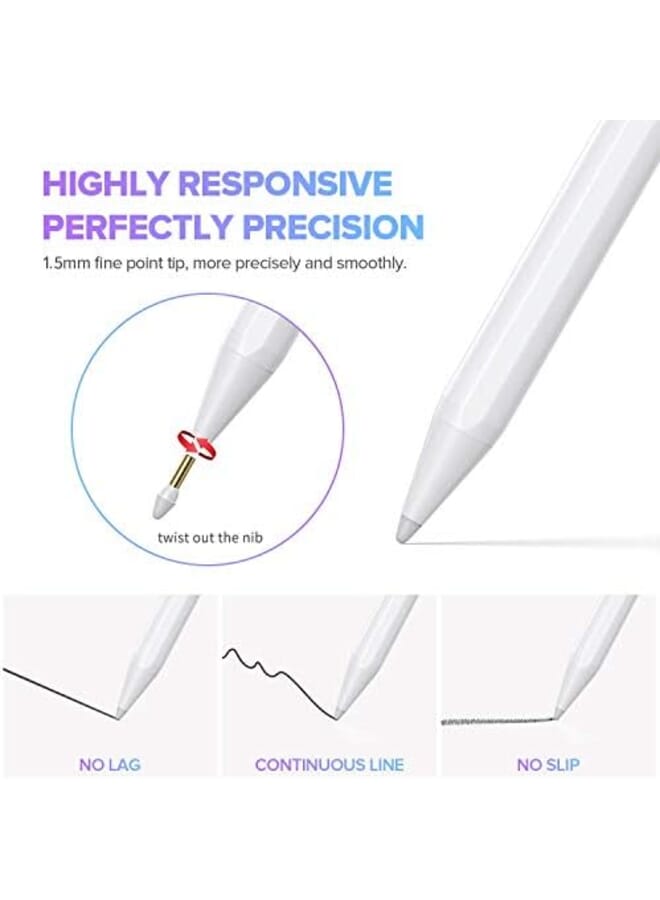 جامجيك قلم شاشة لجهاز Ipad مع خاصية رفض راحة اليد وقلم نشط للشحن السريع متوافق مع 2018 2022 Ipad Pro 11 12.9 بوصة Ipad Air 3 4 5 Ipad10 9 8 7 6 Ipad Mini 5 6 - Image 4
