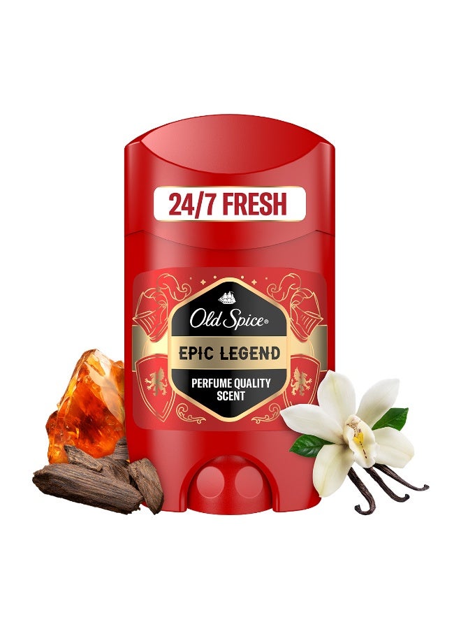 Old Spice EPIC LEGEND Bourbon Vanilla Fresh Deodorant Stick For Men 50ml (Pack of 6) - Image 2