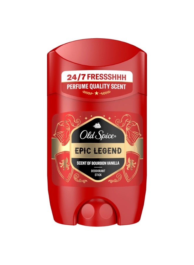 Old Spice EPIC LEGEND Bourbon Vanilla Fresh Deodorant Stick For Men 50ml (Pack of 6) - Image 3