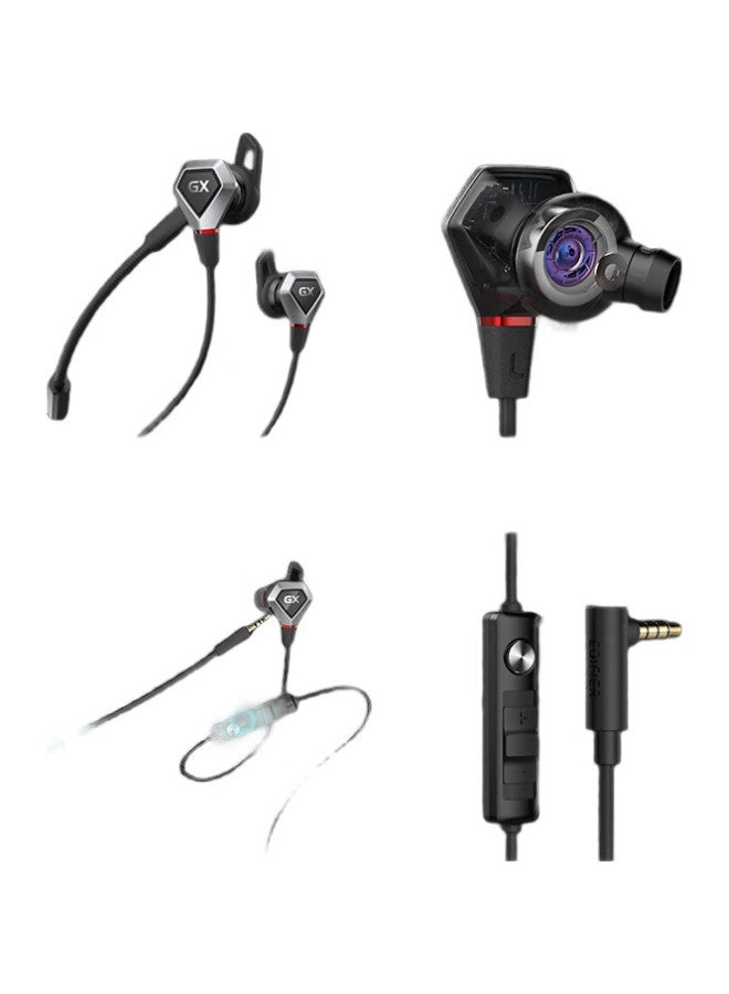 Edifier Hecate Gx04 Gaming Edition In-Ear Gaming Headset With Microphone For Computer And Mobile E-Sports Pubg Wired Headphones, Tech Black - Image 2