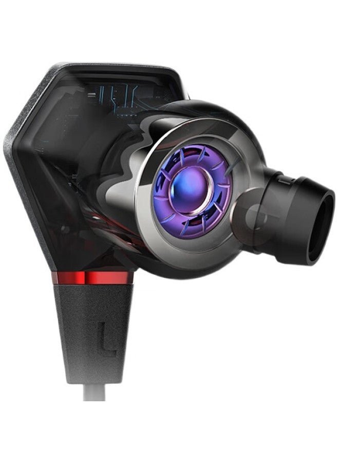 Edifier Hecate Gx04 Gaming Edition In-Ear Gaming Headset With Microphone For Computer And Mobile E-Sports Pubg Wired Headphones, Tech Black - Image 1