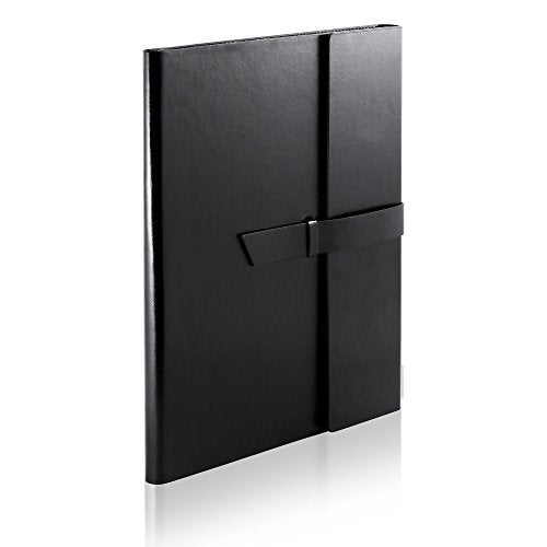 Gallaway Leather Padfolio Portfolio Folder – Slim Portfolio Folio Organizer Holder for Letter Legal A4 Note Pads Notebooks for Men Women Refillable Business Leather Portfolio Binder, Black - Image 4