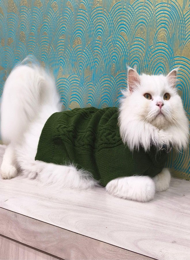 Lulala Turtleneck Dog Sweater, Dog Winter Clothes for Small Dogs Boy Girl, Warm Dog Sweater for Small Dog (Green-14 Inch) - Image 2