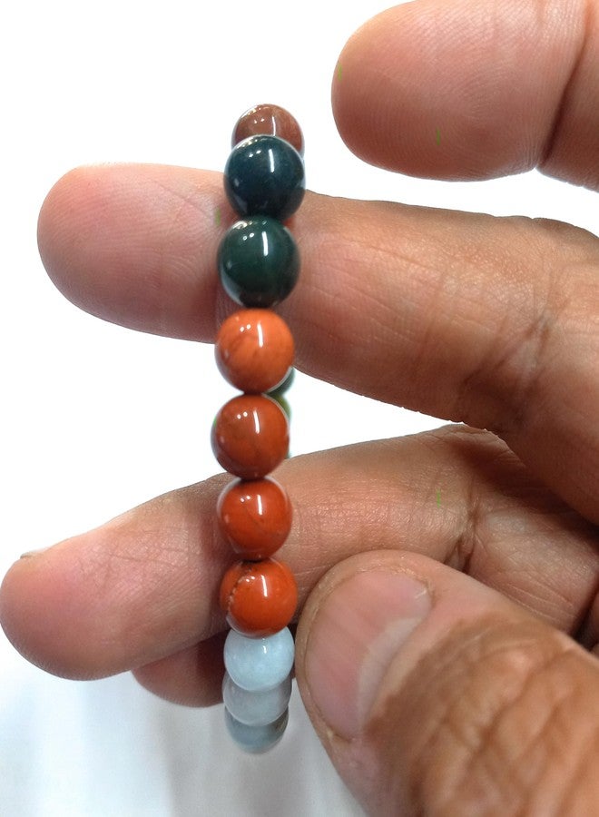 rocksmins Bracelet for Aries (Mesh) Zodiac Sign Natural Original Crystal Real Stone Reiki Healing Crystal Positive Energy Attraction Stylish for Men Women Boy Girl Unisex 8mm Beads Stretchable - Image 5