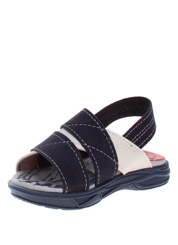 موليكينهو صنادل موليكينيو للأطفال الأولاد بحزام خلفي كحلي صنع في البرازيل