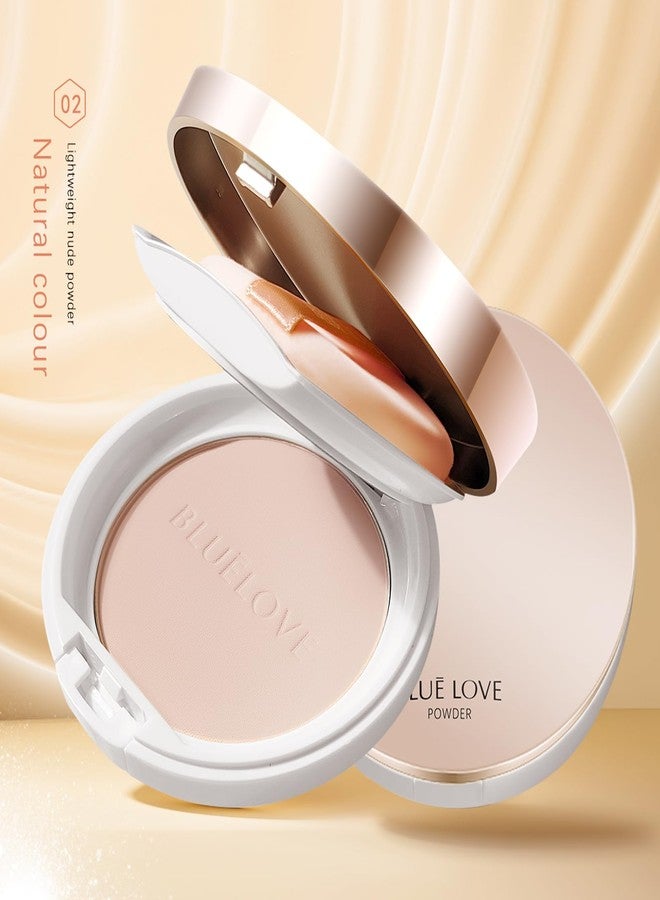 BLUE LOVE Matte Pressed Powder Foundation - Lightweight, Longwear Oil-Free Compact for Shine Control & Flawless Medium to Full Coverage Finish (Natural) - Image 2