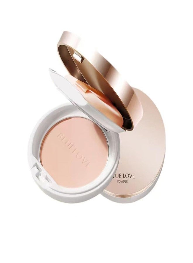 BLUE LOVE Matte Pressed Powder Foundation - Lightweight, Longwear Oil-Free Compact for Shine Control & Flawless Medium to Full Coverage Finish (Natural) - Image 1