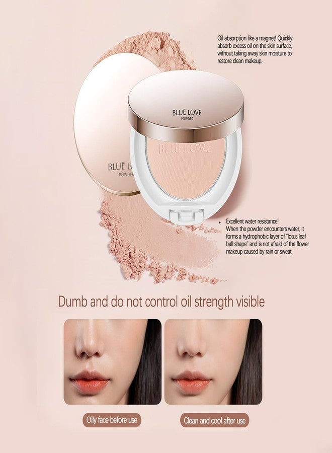 BLUE LOVE Matte Pressed Powder Foundation - Lightweight, Longwear Oil-Free Compact for Shine Control & Flawless Medium to Full Coverage Finish (Natural) - Image 4